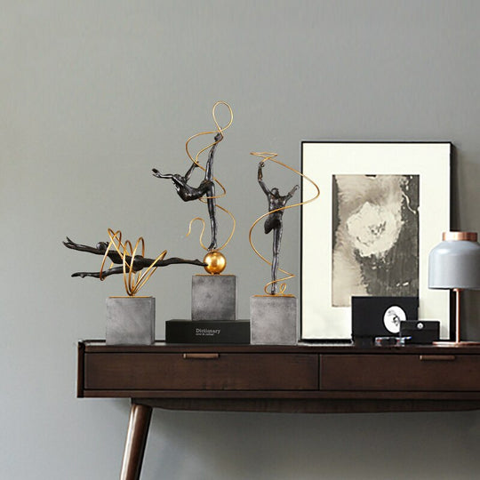 Artistic Gymnastics Female Athlete Sculpture: Home Decoration Accessories For Living Room And Gift