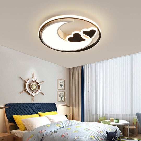 Heart Shape Ceiling Lights For Girls Room Kids Bedroom Light Baby Girl Lamp Child Princess