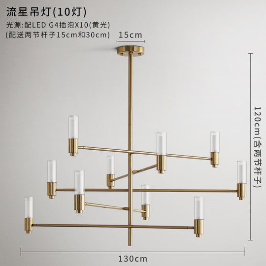 Meteor Chandeliers Lights Post Modern Luxury Living Room Bedroom Hanging Lamp Nordic Villa Adjust