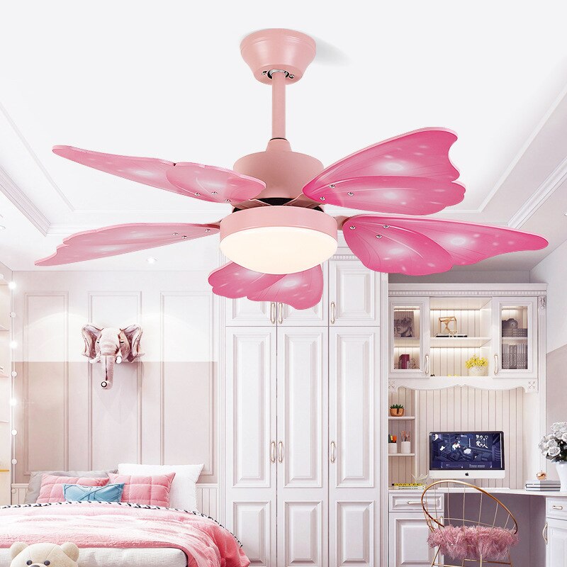 Children’s Butterfly - Themed Ceiling Fan Lamp - A Creative Addition To Kids’ Room Decor