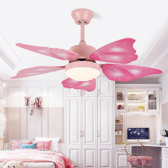 Children’s Butterfly - Themed Ceiling Fan Lamp - A Creative Addition To Kids’ Room Decor