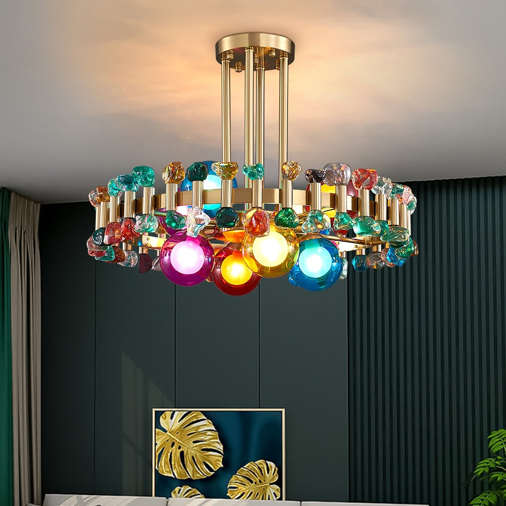 Newly Arrived Crystals Modern Chandelier For Living Room Home Decoration Gold Round Kitchen Fixture