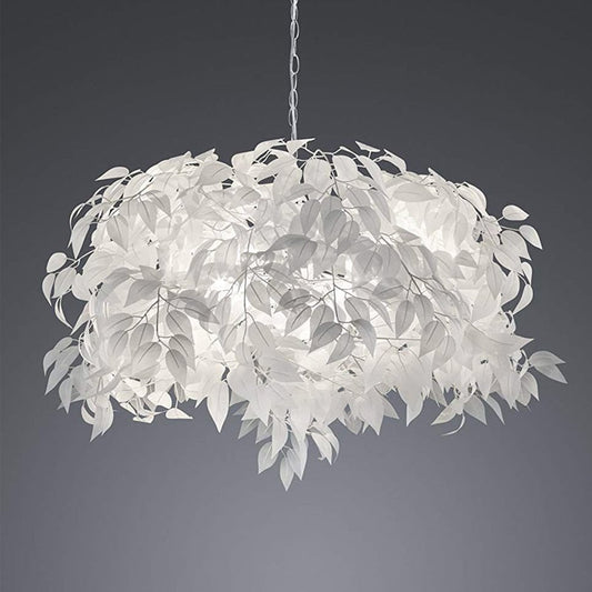 Modern Led Chandelier Creative Personality Feather Round Led Lamp Restaurant Bar Cafe Living Room