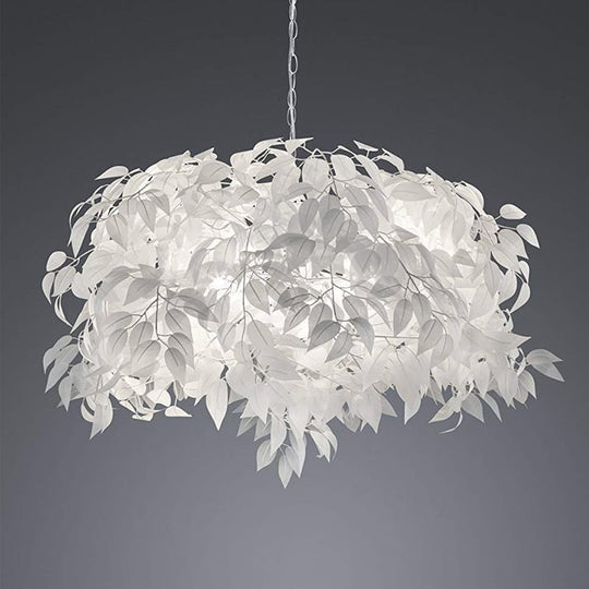 Modern Led Chandelier Creative Personality Feather Round Led Lamp Restaurant Bar Cafe Living Room