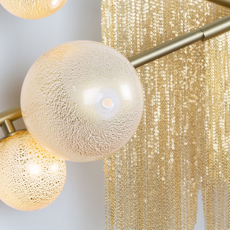 Celestial Charm: Nordic Glass Ball Led Chandeliers For Stylish Indoor Spaces Pendant Light