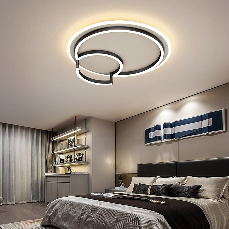 Modern Household Led Chandelier Lighting Simple Bedroom Ceiling Lamp Living Room Aluminum Creative