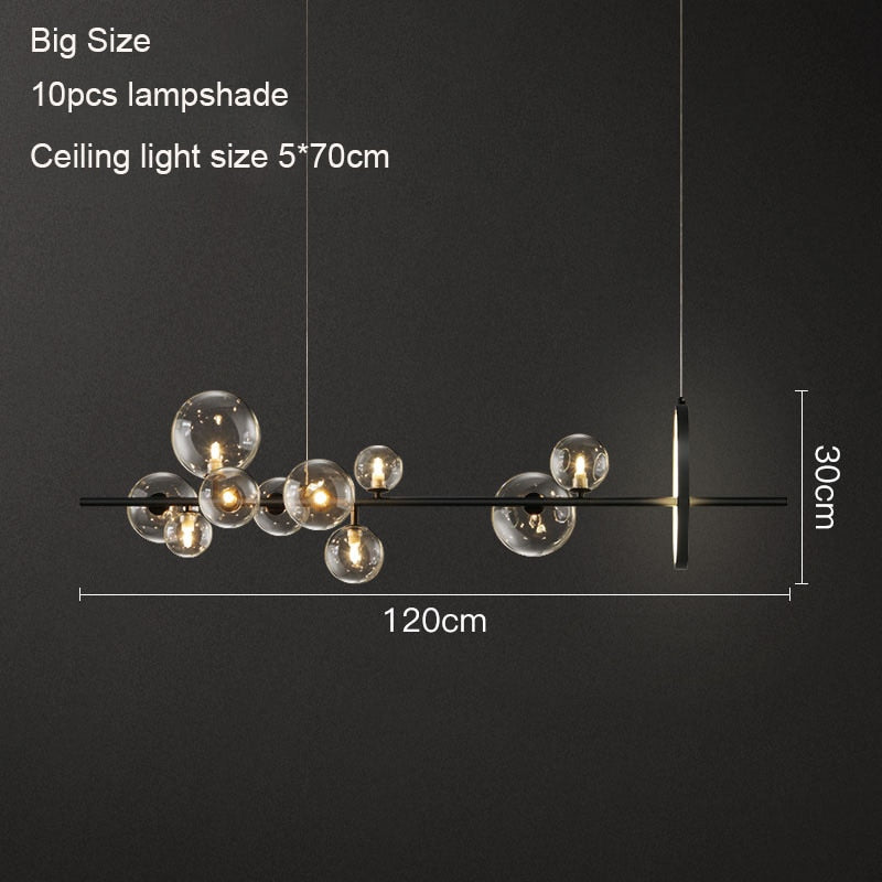 Nordic Pendant Lamp Led 28 48Cm Circle Ceiling Hanging Chandelier Black Loft Living Dining Room