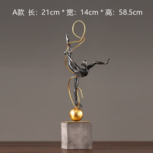 Artistic Gymnastics Female Athlete Sculpture: Home Decoration Accessories For Living Room And Gift