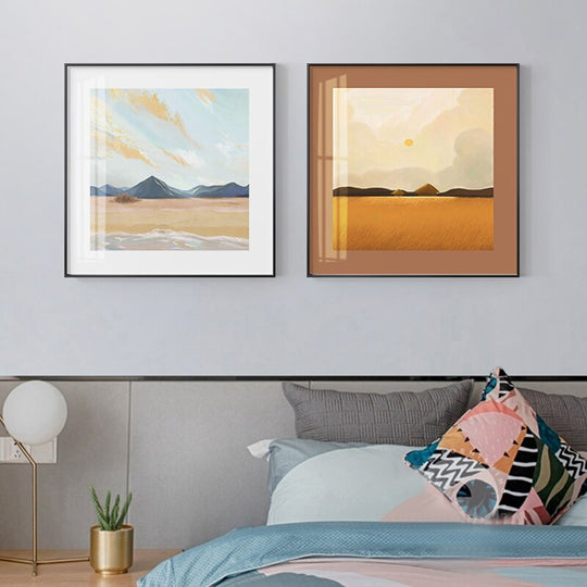 Nordic Country Style Square Canvas Posters - Minimalist Wall Art For Modern Home Decor In Living