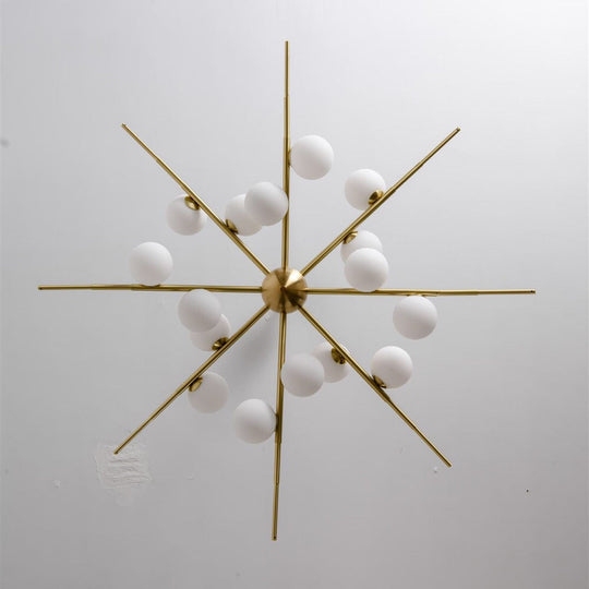 Glass Ball Led Chandelier Modern Luxury Living Dining Room Hanging Lights Indoor Ceiling Mounted
