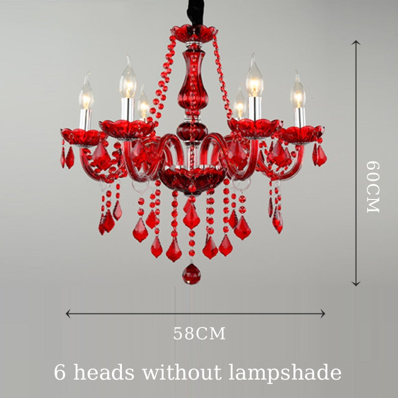E14 Luxury Crystal Chandelier Green Wedding Parlor Bedroom Villa Suspension Light Hotel Restaurant