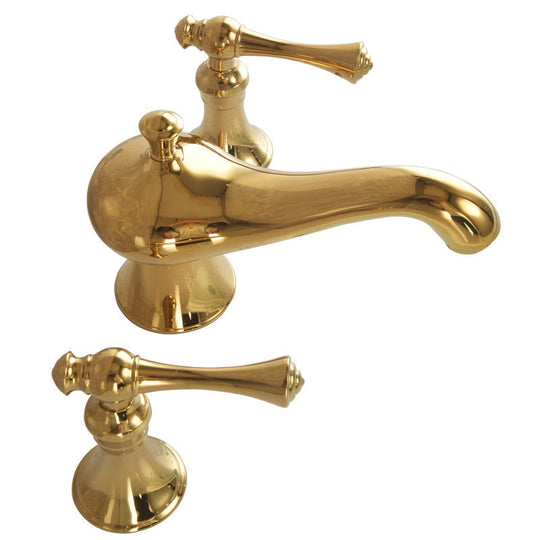 Basin Faucets Bathroom Sink Faucet Brass Golden Three Holes Double Handle Luxury Bath Bathtub Taps
