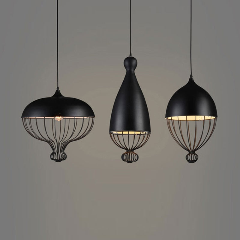 Nordic Modern Pendant Lights Living Room Bedroom Dining Hanging Lamp Iron Loft Cafe Bar Decor