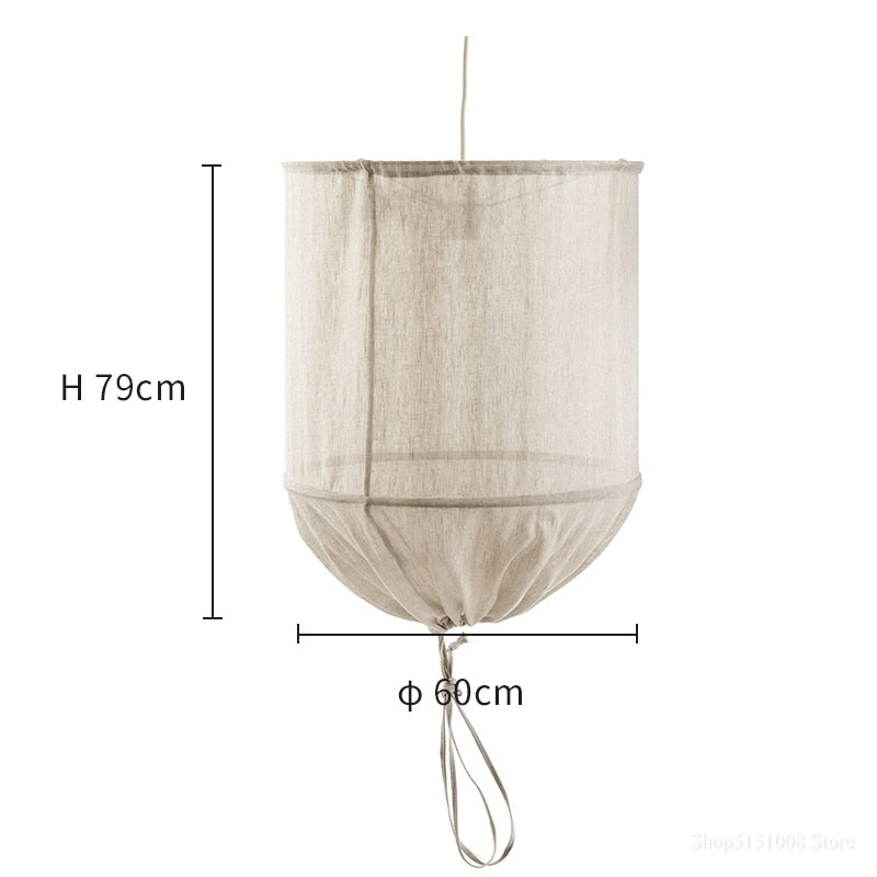 Nordic Design White Linen Cotton Diy Pendant Lights Fabric Lampshade Led Hanging Lamps For Finning