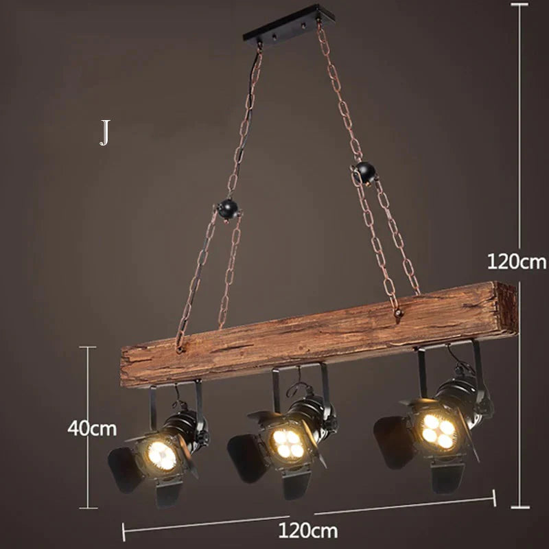 Restaurant Bar American Chandelier Retro Idea J Pendant