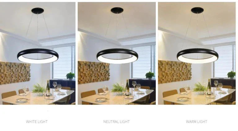 Black Simple Acrylic Ring Pendant