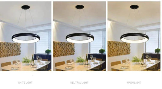 Black Simple Acrylic Ring Pendant
