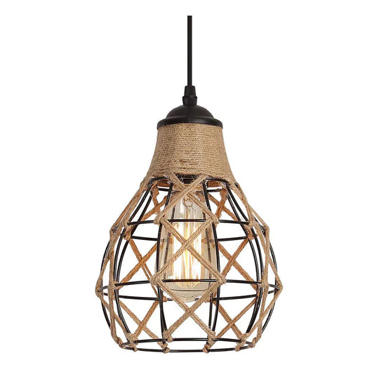 Vintage Hemp Rope Woven Chandelier Pendant