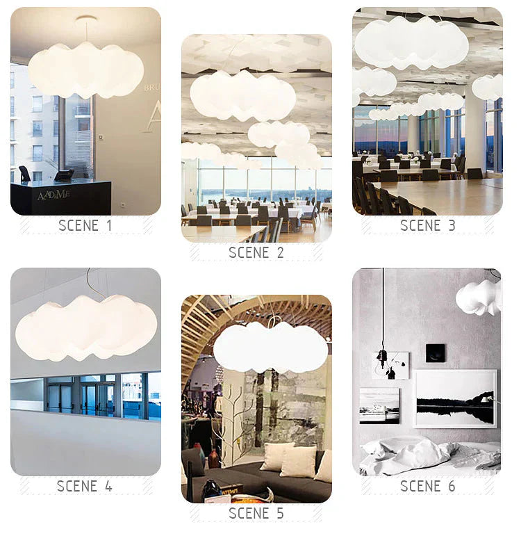 Creative Cloud Chandelier Nordic Simple Modern White Lamp Pendant