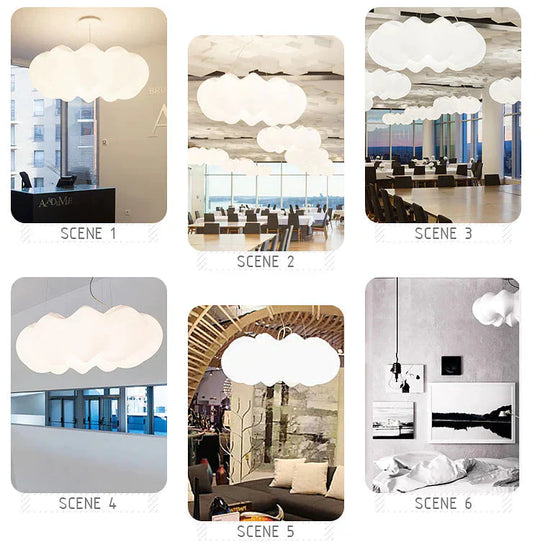 Creative Cloud Chandelier Nordic Simple Modern White Lamp Pendant