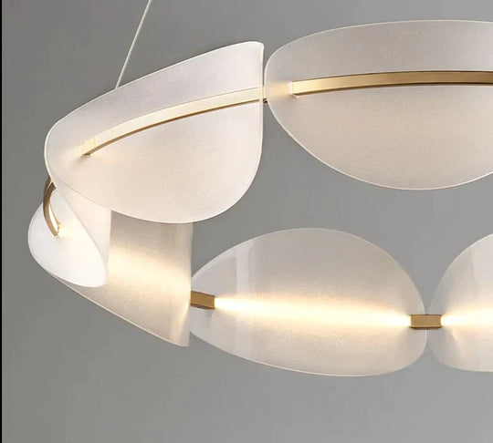 Circular Household Simple Petal Warm Chandelier Pendant