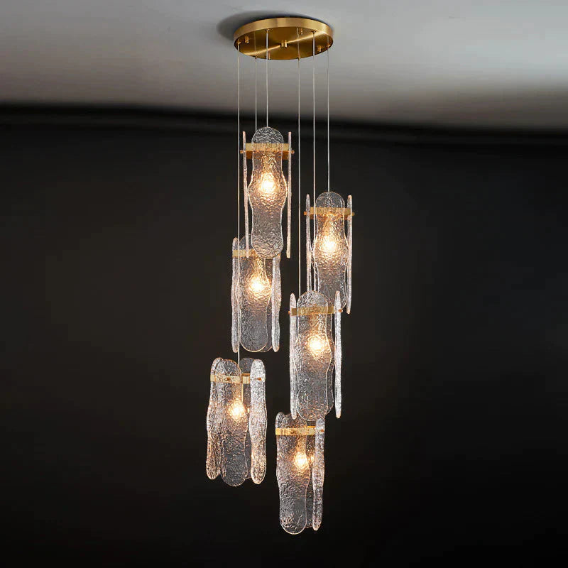All - Copper Luxury Stair Chandelier Modern Restaurant Table Lamp Ins Creative Personality Bedside