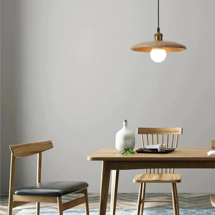 Nordic Solid Wood Lamp Restaurant Chandelier Single Head Art Pendant