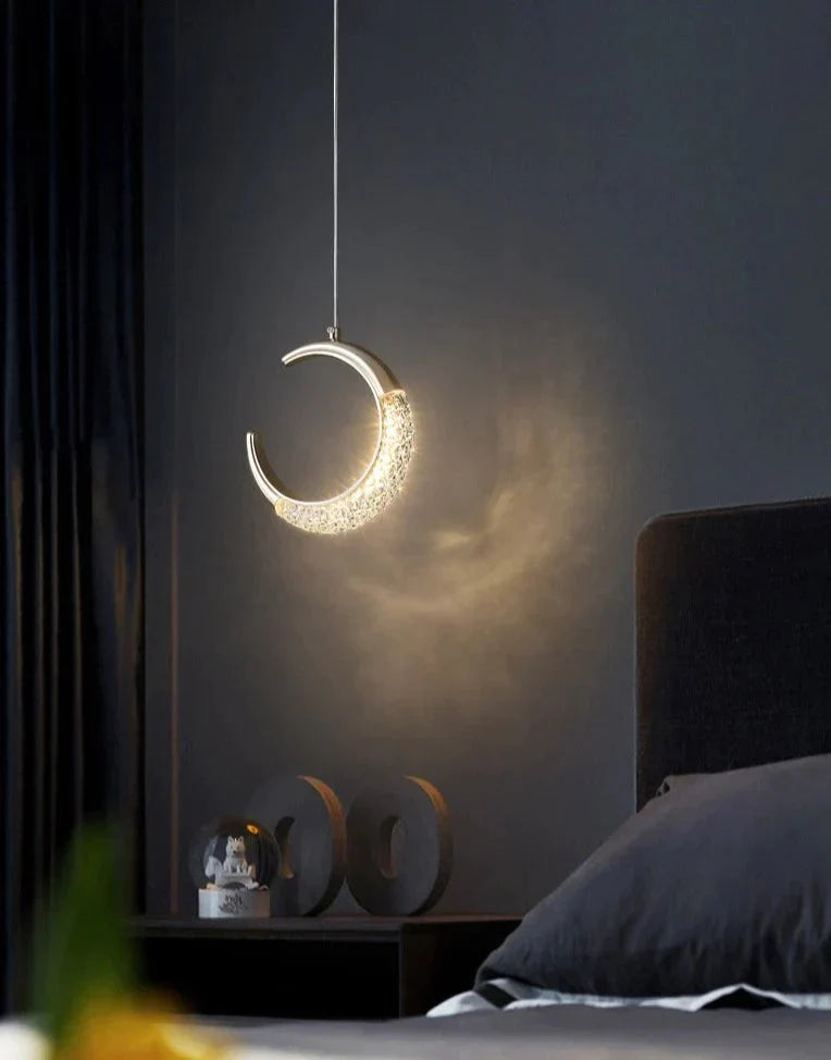 Bedside Chandelier Bedroom Warm Long - Line Single - Headed Small Pendant