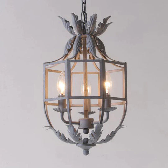 Rural Retro Old Iron Chandelier Living Room Dining Corridor Porch Pendant