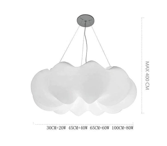 Creative Cloud Chandelier Nordic Simple Modern White Lamp Pendant