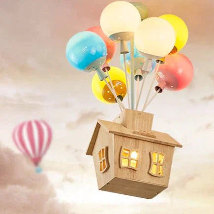 Balloon Creative Dream Cartoon Flying House Ceiling Lamp