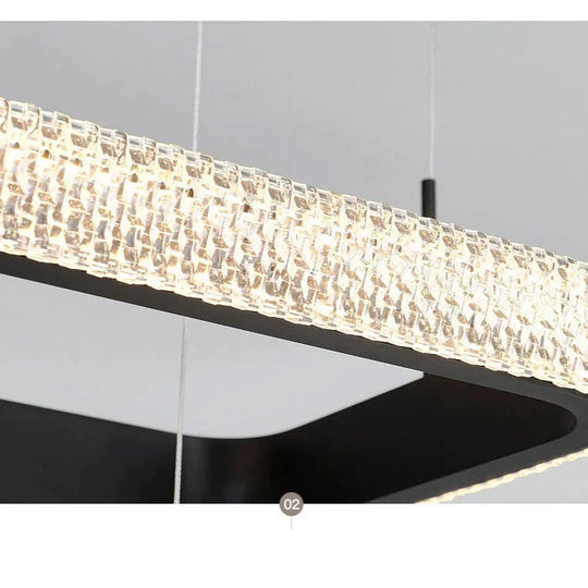 Simple Chandelier Living Room Lamp Black Creative Led Restaurant Nordic Personality Bar Bedroom