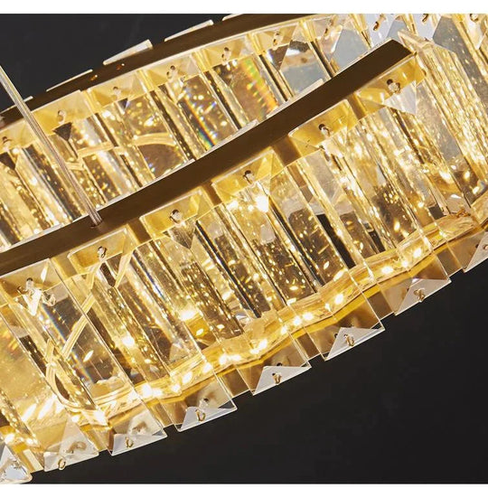 Dining Lamp Chandelier Crystal Luxury Lamps Modern Minimalist Room Table Bar Nordic Strip Ideas