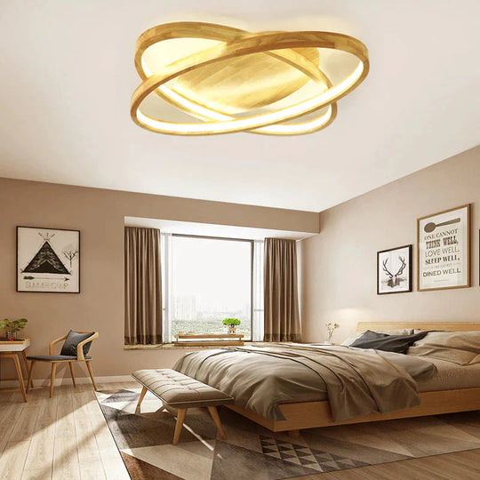 Ceiling Lamp Modern Japanese Simple Bedroom Led Creative Warm Atmosphere Wooden Living Room