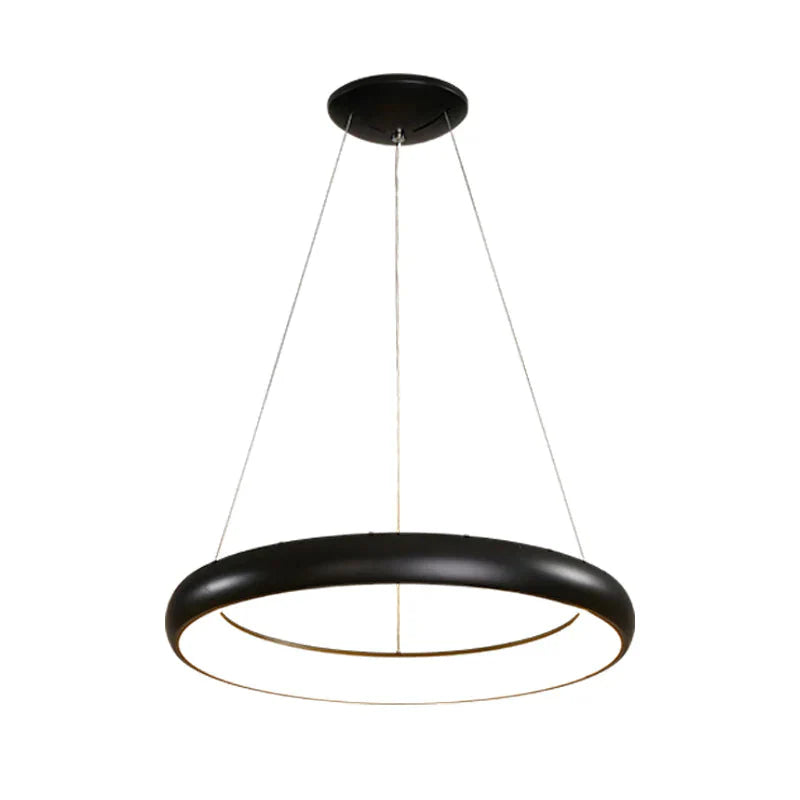 Black Simple Acrylic Ring Pendant