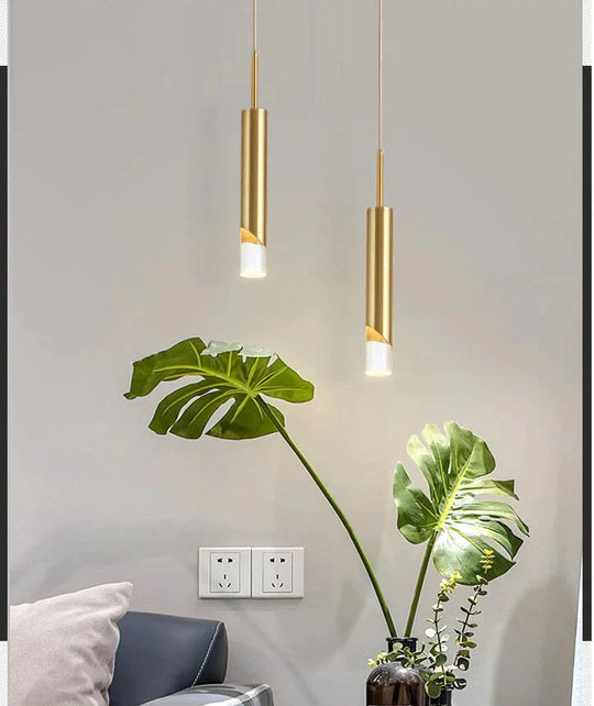 Single Head Bedside Chandelier Simple Personalized Small Pendant