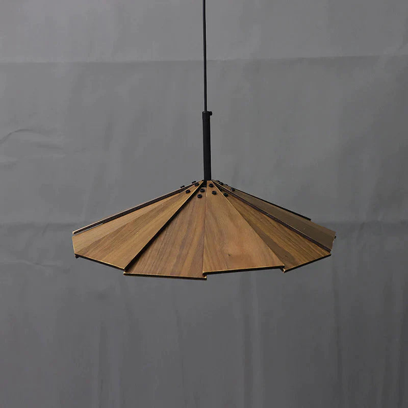 Nordic Minimalist Cafe Homestay Modern Wooden Flying Saucer Chandelier Pendant