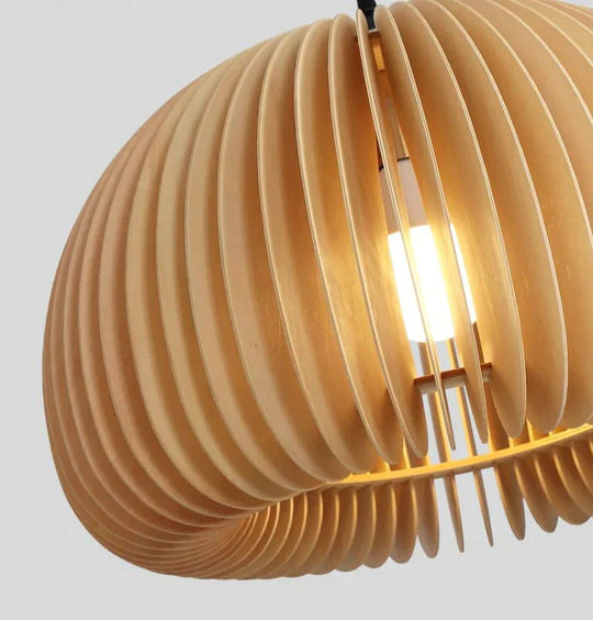Retro Pumpkin Basswood Chandelier Atmosphere Lamp Pendant