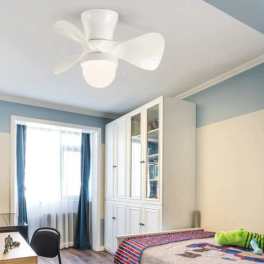 Simple Atmospheric Makaron Led Ceiling Invisible Fan Lamp White / B Stepless Dimming