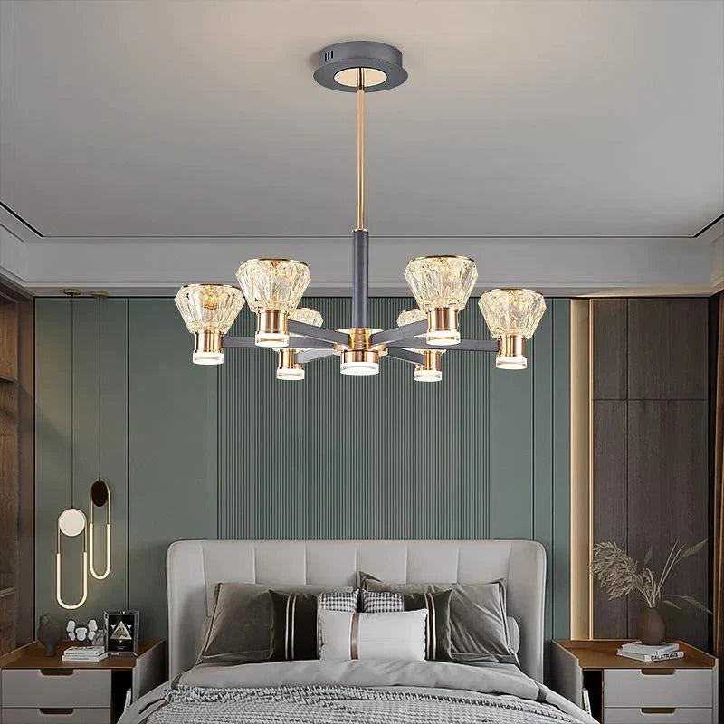 Modern Luxury Crystal Chandelier New Nordic Online Celebrity Creative Personality 6 Heads /
