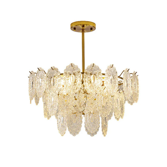 French Light Luxury Crystal All Copper Glass Retro Chandelier Dia60Cm / Iron Pendant