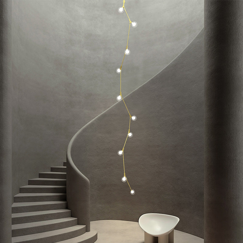 Stair Long Chandelier Modern Simple Personalized Creative Lamp Pendant
