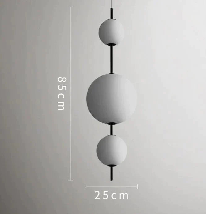 Nordic Simple Modern Restaurant Lamps Personalized Creative Glass Led Large And Small Ball