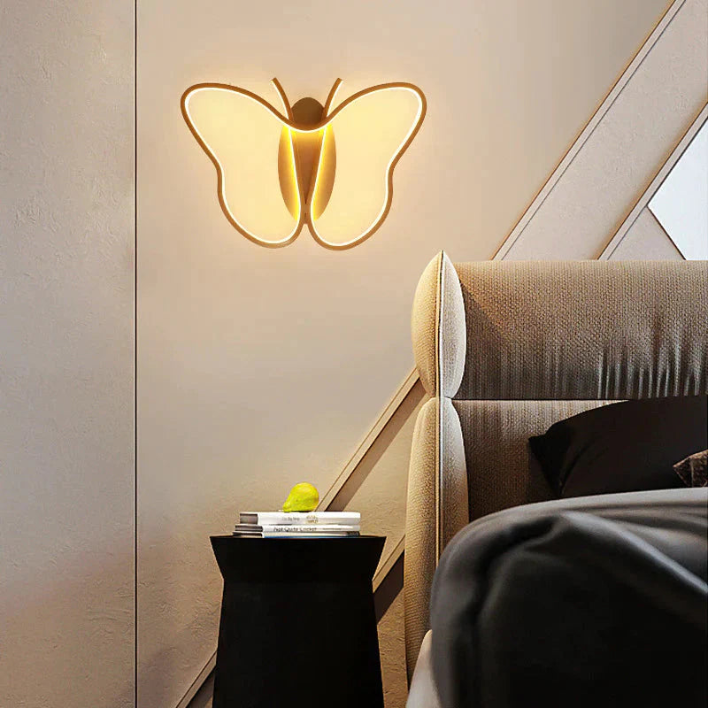 Post Modern Simple Ceiling Lamp Creative Butterfly Bedroom Study Led