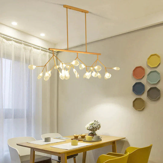 Modern Firefly Chandelier Branch Creative Golden / White Light Pendant