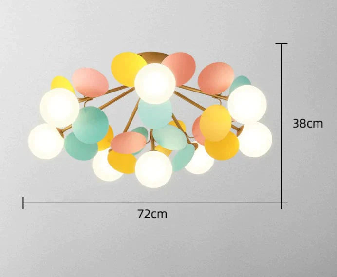 Bedroom Lamps Warm And Romantic Creative Online Celebrity Ins Petal Ceiling Lamp Multicolor / 8