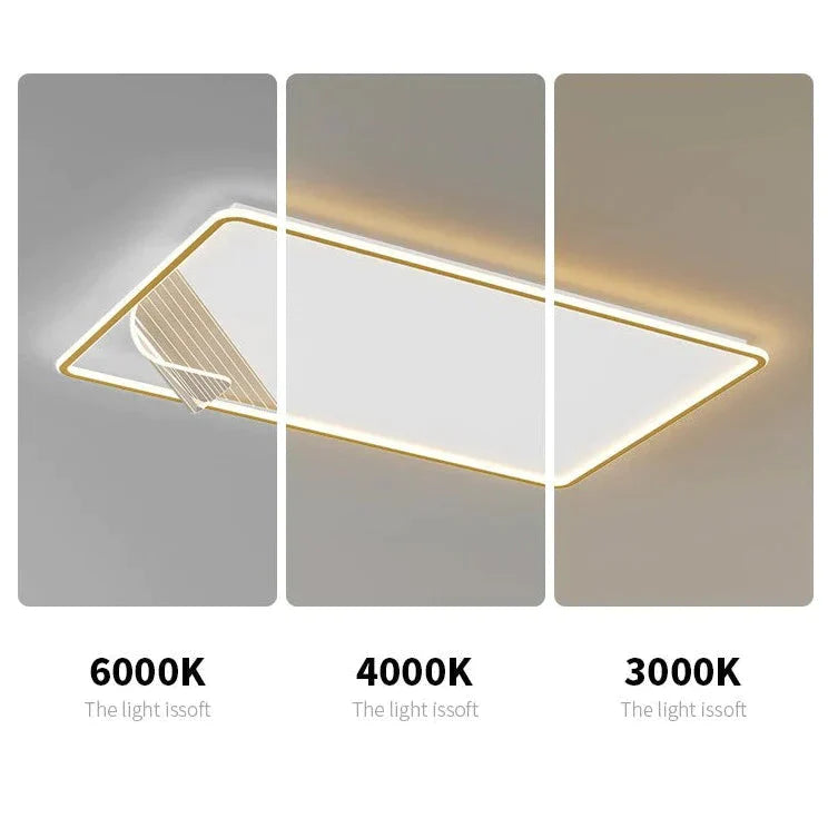 Simple Modern Bedroom Ceiling Lamp Light Luxury Led Whole House Living Room Gold Lighting