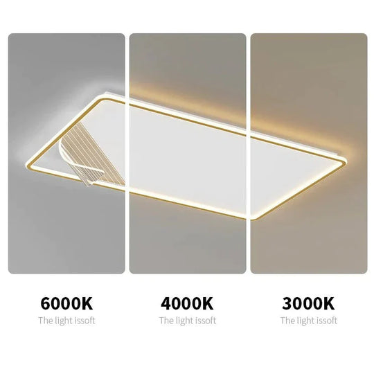 Simple Modern Bedroom Ceiling Lamp Light Luxury Led Whole House Living Room Gold Lighting