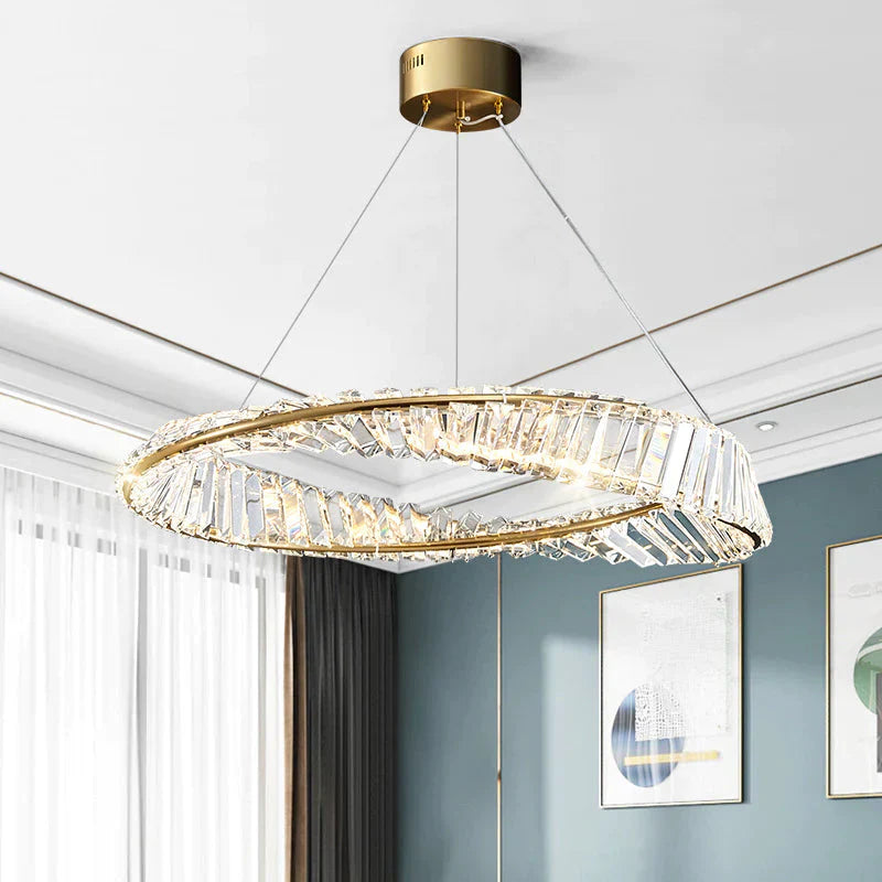 Creative Chandelier Simple American Crystal Living Room Lamp Pendant