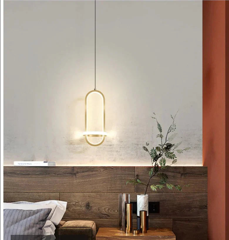 Bedside Chandelier Modern Simple Long - Line Atmosphere Lamp Pendant